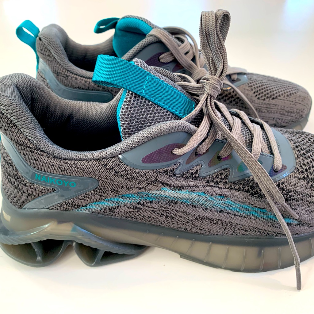 Naikoyo Sneakers New Gray Turquoise Aqua Mens Shoes 42 8/8.5